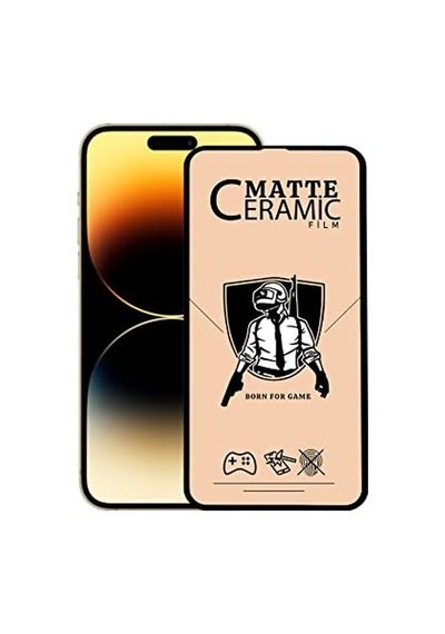 Ayrex Apple İphone 14 Pro İle Uyumlu Tam Kaplayan Mat Seramik Nano Esnek Ekran Koruyucu Cam
