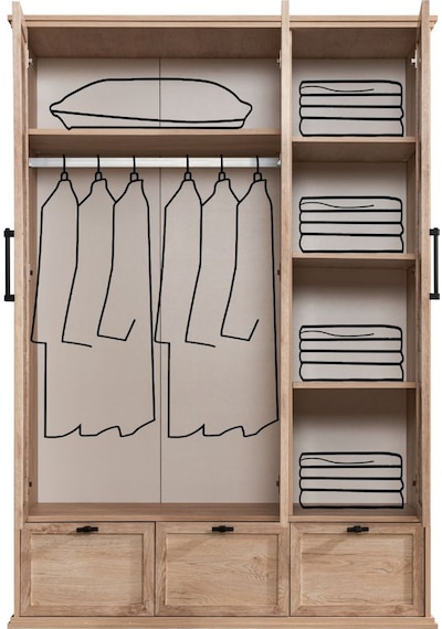 Polo Genç Odası - 3 Kapaklı Dolap, Karyola, Komodin, Çalışma Masası Ceviz