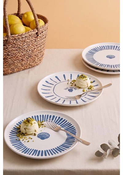 Ocean Muse Nordic Pasta Tabağı 4'lü Pasta & Sunum Tabağı 22 Cm Çok Renkli