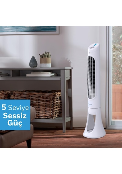Honeywell Quietset Hyf260 Tüm Oda İçin Salınımlı Kule Vantilatör, 5 Hız Ayarı, 80 Derece Salınım, Zamanlayıc