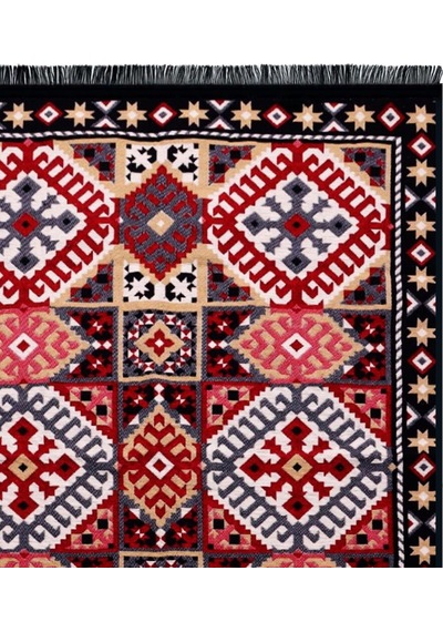 Bigghome Çift Taraflı Kilim, Makinede Yıkanabilir, Modern Desenli, 120 180 Cm, Sa25eu