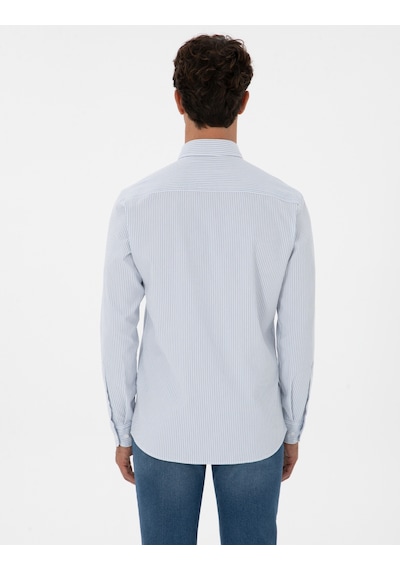 Pierre Cardin Erkek İndigo Gömlek Desenli 50311396-vr028 İndigo