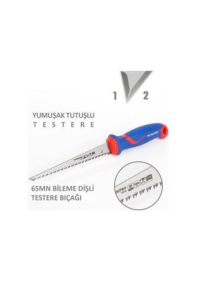 Workpro Wp215016 150mm Hızlı Kesim Profesyonel Alçıpan Testeresi Fr Wp215016