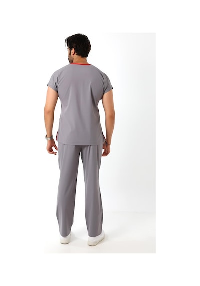 Bflex Unisex Likralı Yarasa Kol Tek Üst - 6406 Gri-12081 6406 Gri