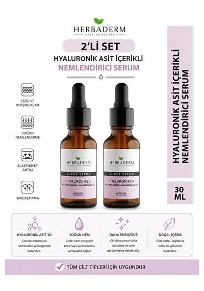 Super Serum Hyaluronik 3d Nemlendirici Serum 30 Ml 2li Set