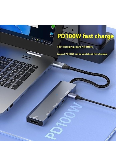 Type-c Çok Fonksiyonlu Genişletici, Hdmı, Usb 3.0, Usb 2.0 Ve Pd 100w Macbook İle Uyumlu Ve Notebook Şarj Desteği, 5gbps Veri Transferi, 4k 60hz Hdmı Çıkışı, Evrensel Uyumluluk Cz-336 Gri Type-c Çok Fonksiyonlu Genişletici, Hdmı, Usb 3.0, Usb 2.0 Ve Pd 100w Macbook İle Uyumlu Ve Notebook Şarj Desteği, 5gbps Veri Transferi, 4k 60hz Hdmı Çıkışı, Evrensel Uyumluluk Cz-336 Gri