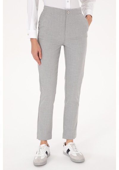 U.s. Polo Assn. Kadın Açık Gri Pantolon Kanvas-chino 50309281-vr001 Acık Grı