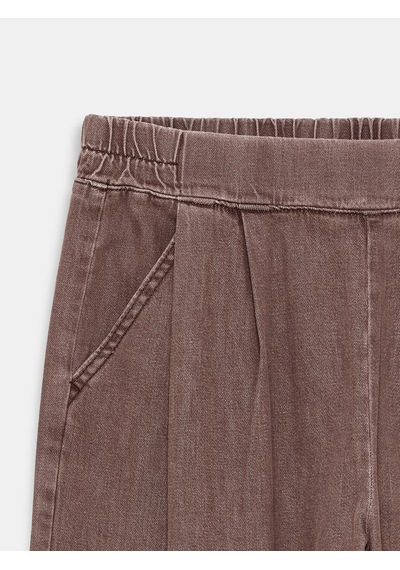 Dilvin 72349 %100 Pamuk Beli Lastikli Jean-kahve