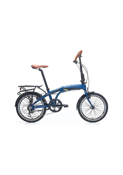 Carraro Flexi Comfort 20 Jant 8 Vites 32 Cm V-fren Katlanır Bisiklet-mat Navy -mavi-parlak-siyah-bakır Mavi