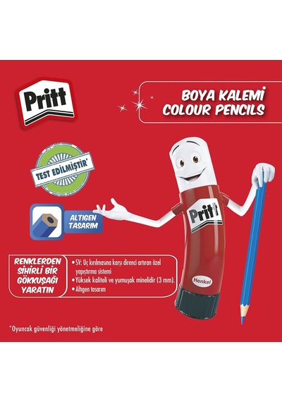 Pritt Kuru Boyalar, Canlı Renklerde Boya Kalemi, Açması Kolay Ve Dayanıklı Silinebilir Kalem, Yumuşak Mineli Resim Genel