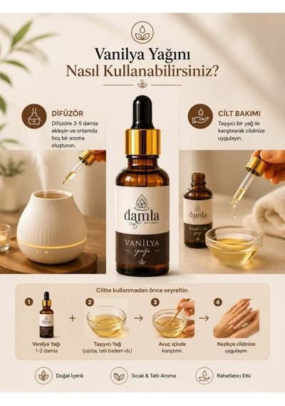 Biodamla Natural Vanilya Yağı 10 Ml