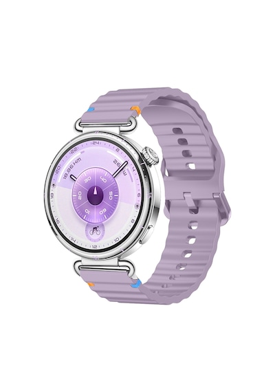 Huawei Watch Gt6 41mm İle Uyumlu Dalga Desenli Tokalı Yumusaş Soft Silikon Kordon