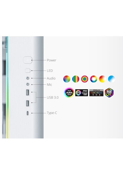 King 95 Pro Çift Odacıklı Atx Orta Kule Pc Oyun Kasası, Yüksek Hava Akışı, Aletsiz Paneller, Sağlam Kavisli Tem