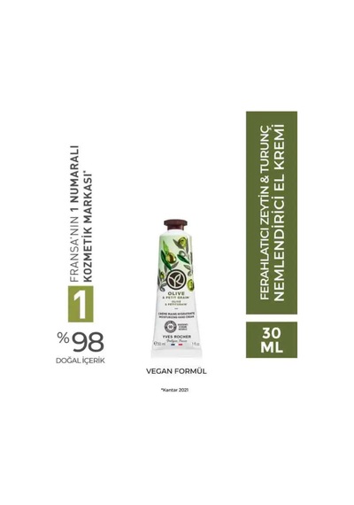 Vegan El Kremi Zeytin Ve Turunç Özlü Nemlendirici Besleyici 30 Ml