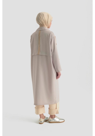 Armine Trend Kolları Şerit Detaylı Boydan Fermuarlı Allerli Giy Çık Taş 26yt516 Taş