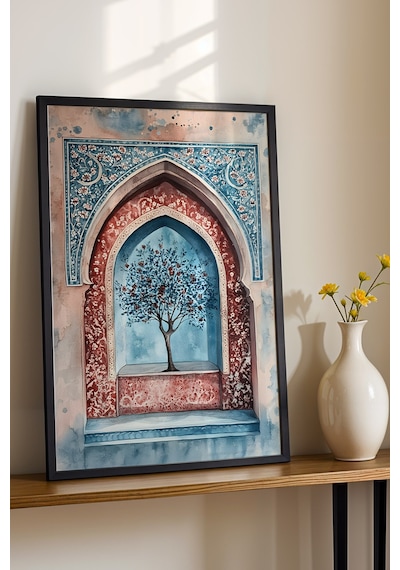 Premium Geleneksel Motifli Yaşam Ağacı Çerçeveli Tablo - Lüks Ramazan Serisi Sanatsal Duvar Dekoru Siyah Premium Geleneksel Motifli Yaşam Ağacı Çerçeveli Tablo - Lüks Ramazan Serisi Sanatsal Duvar Dekoru Siyah