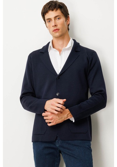 Erkek Cepli Blazer Ceket Lacivert Lacivert