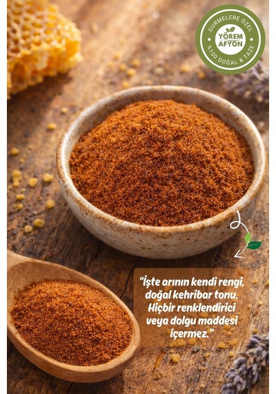 Yörem Afyon Usta Arıcıların Seçkisi Anadolu Yaylalarından Gelen Gizli Cevher Saf Propolis Tozu, Ekstraktı 25gr