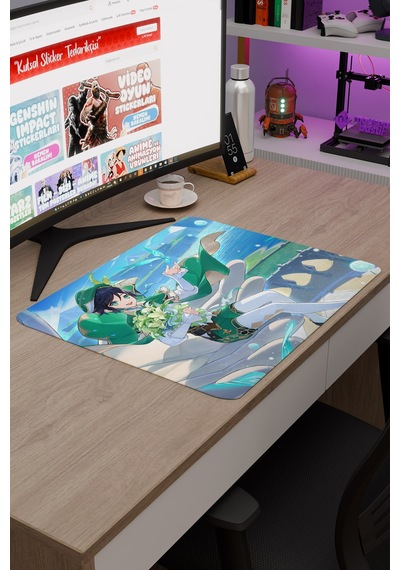 Venti Genshin Impact Anime Gacha V2 - 48x40 Xl Gaming Mouse Pad Fare Altlığı
