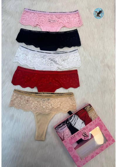 Victoria'S Secret Victoria"s Secret Dantelli Külot Takım 5"li Set Çok Renkli
