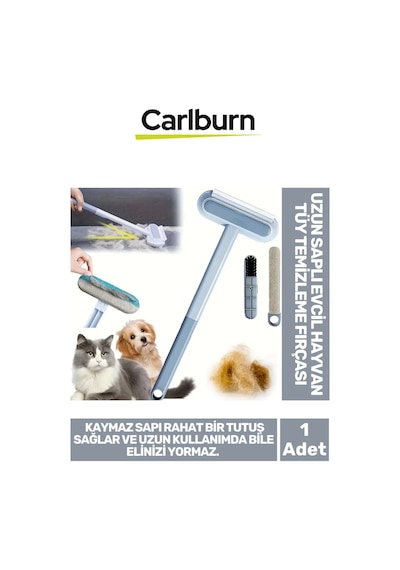 Özel Üretim Çift Taraflı Kaymaz Uzun Ergonomik Saplı Evcil Hayvan Kedi Köpek Tüy Temizleme Fırçası
