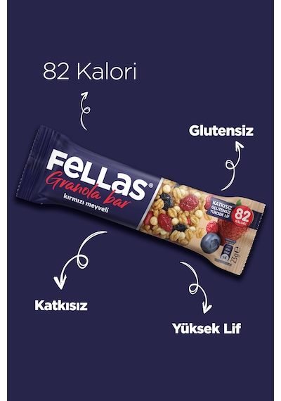 Granola Bar Protein Kaynağı 23 G Karma Kutu 12 Adet