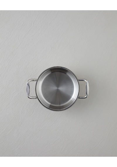 English Home Glow Çelik Cam Kapaklı Sahan 16x5 Cm Silver Silver
