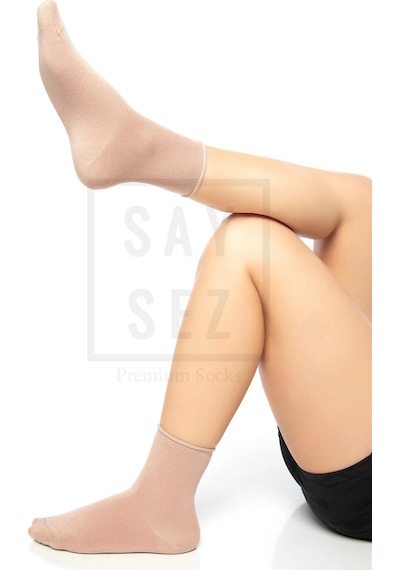Saysez Bambu Kadın Lastiksiz Bej Soket Dikişsiz Premium Çorap Kutulu 6'lı / İz Bırakmaz / Sıkmayan Çorap Renkli Saysez Bambu Kadın Lastiksiz Bej Soket Dikişsiz Premium Çorap Kutulu 6'lı / İz Bırakmaz / Sıkmayan Çorap Renkli
