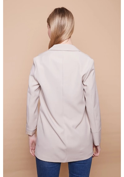 Yakalı Kolu Katlamalı Cep Kapaklı Salaş Boyfriend Oversize Hafif Likralı Kumaş Blazer Ceket-taş Taş Yakalı Kolu Katlamalı Cep Kapaklı Salaş Boyfriend Oversize Hafif Likralı Kumaş Blazer Ceket-taş Taş