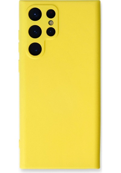 Newface - 669 - Samsung Galaxy S24 Ultra Kılıf Nano İçi Kadife Silikon - Edntrend - - Sarı