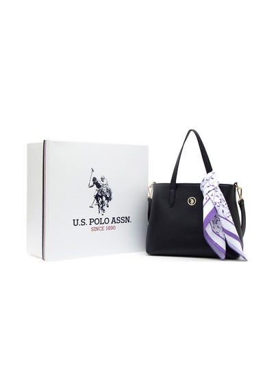 U.S. Polo Assn. Kadın Kutulu Fularlı Hediyelik Lacivert Kol Çantası 50295939-VR033