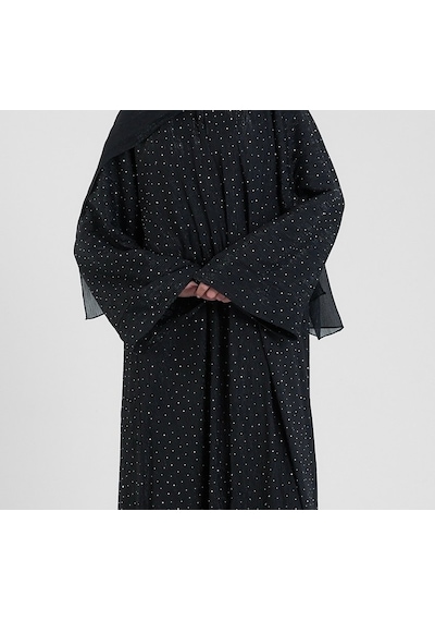 Şakika Shine Taşlı Abaya Ferace & Şal - Standart Beden & Farklı Boy Siyah Şakika Shine Taşlı Abaya Ferace & Şal - Standart Beden & Farklı Boy Siyah