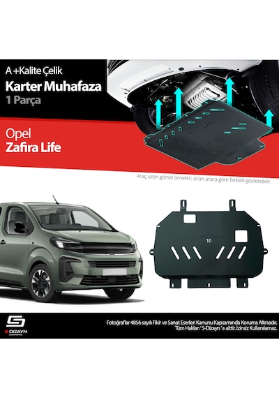 S-dizayn Opel Zafira Life Çelik Karter Muhafaza Koruma 2020 Üzeri A+ Kalite