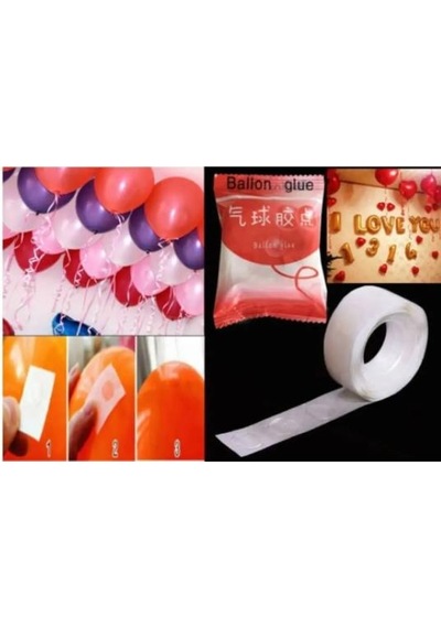 100 Adet Balon Yapıştırma Aparatı Sticker Damla Modeli 1.2 CM