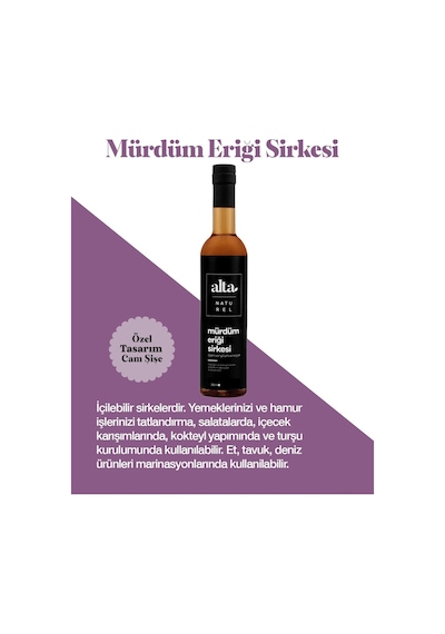 Alta Naturel Doğal Fermente Mürdüm Eriği Sirkesi 250 ML