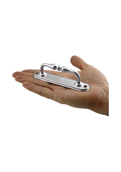 Küçük Kıvrık Çekme Kolu Sürgülü Kapı Tutma Kulpu Kulbu Tutamağı Kol Mat Krom Renk 12 Cm İki Vidalı