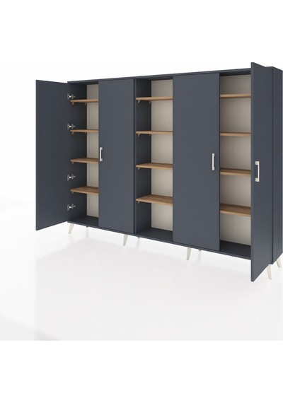 Arges Dolap 12 Raflı 4 Kapaklı 220x30x163 Antrasit-antrasit/çam Antrasıt/atlas Çam - Antrasıt Arges Dolap 12 Raflı 4 Kapaklı 220x30x163 Antrasit-antrasit/çam Antrasıt/atlas Çam - Antrasıt