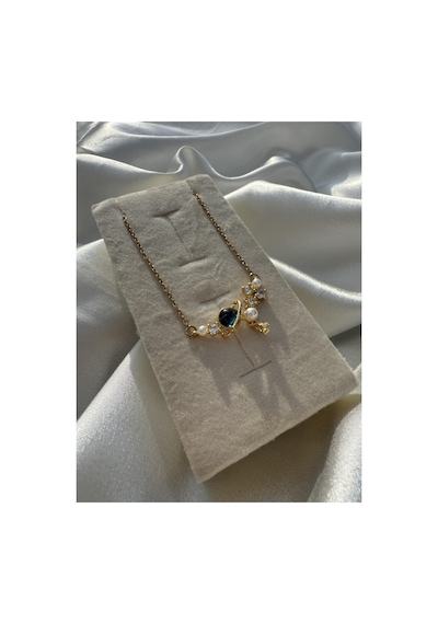 Işıltılı Elegant Heart Necklace Gümüş
