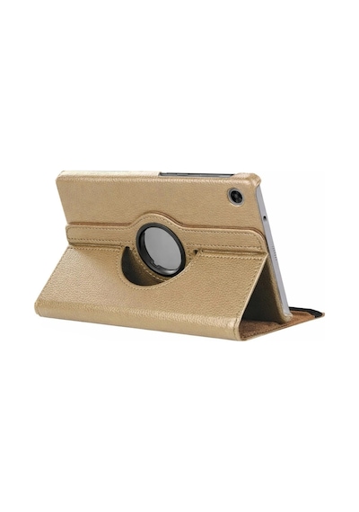 Samsung Galaxy Tab A11 360 Tablet Deri Kılıf - Gold Klasik