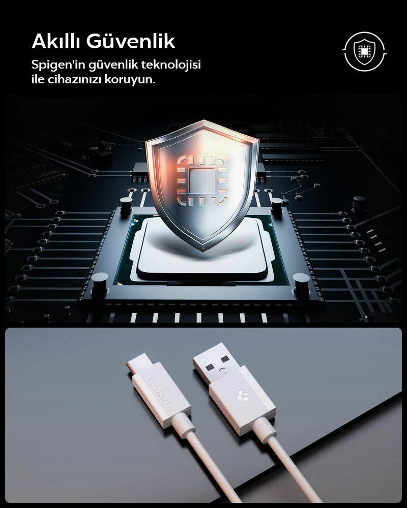 Spigen Usb-a To Usb-c 1 Metre Kablo 60w Güç / Hızlı Şarj / 480 Mbps Data Aktarım Hızı Type-c Ekstra Dayanıklı White 1m Cable Spigen Usb-a To Usb-c 1 Metre Kablo 60w Güç / Hızlı Şarj / 480 Mbps Data Aktarım Hızı Type-c Ekstra Dayanıklı White 1m Cable