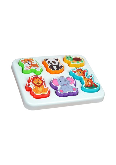 Oyuncak Eğitici Set Neşeli Hayvanlar Bultak + Yumuşak Geometri Şekiller Set
