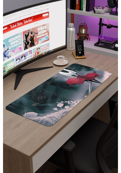 Hollow Knight Silksong Dikişli Kauçuk Oyuncu Mousepad V3 - 70x30 Xl Gaming Mouse Pad