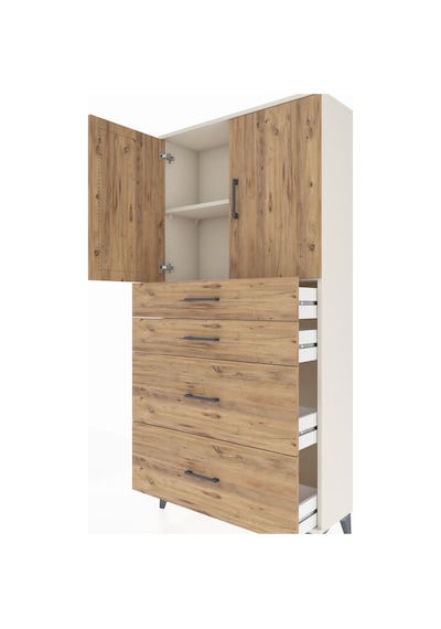 Arges Dolap 2 Raflı 4 Çekmeceli 2 Kapaklı 88x30x182 Aytaşı-çam Aytaşı Arges Dolap 2 Raflı 4 Çekmeceli 2 Kapaklı 88x30x182 Aytaşı-çam Aytaşı