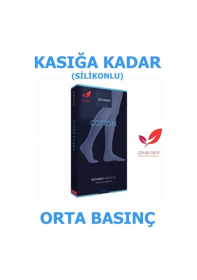 Sigvaris Cotton Kasığa Kadar Diz Üstü Varis Çorabı (Orta Basınç)