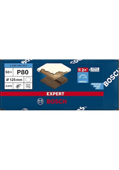 Bosch Exp C470 Zımpara Kağıdı 125 Mm 80 Kum 50 Li
