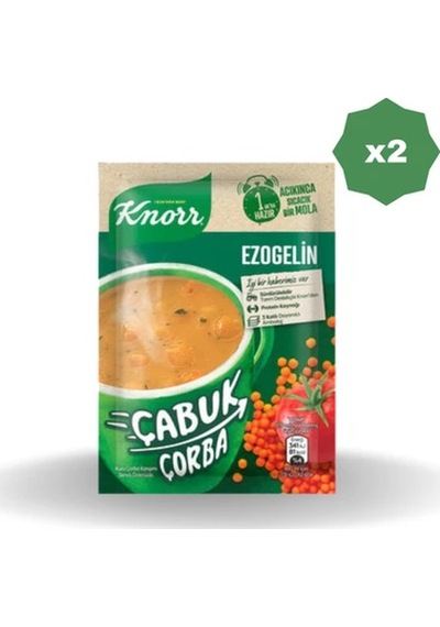 Knorr Çabuk Çorba Ezogelin Çorbası - 2 Adet