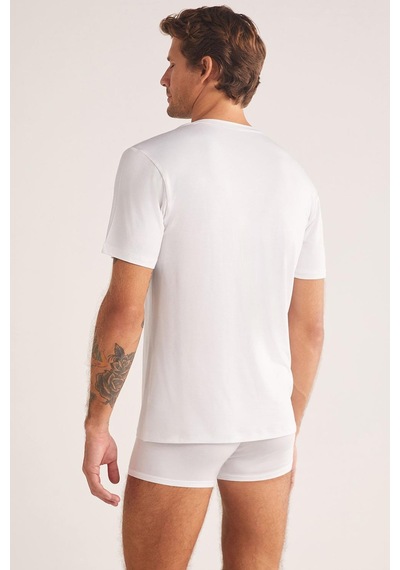 Kom Emilio V Yaka Modal Erkek Tshirt Byz 001