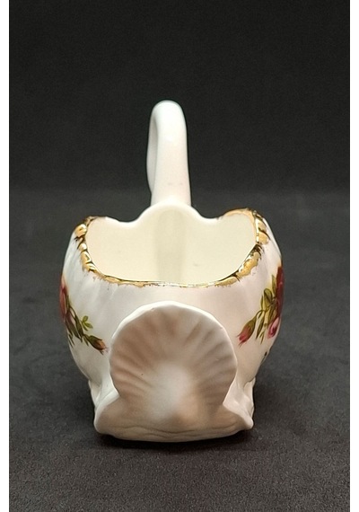 Old Country Roses Bone China Antika Porselen Mini Kuğu Figürü 8x4.5 Cm Turuncu