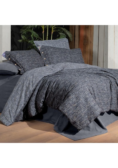 Glamis King Size Battal Boy %100 Pamuk Flanel Pazen Nevresim Takımı Gri Gri