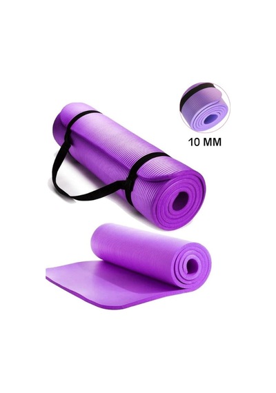 CKSpor 10 MM Konfor Doku Kaymaz Nbr Mat Taşıma Askılı Pilates Egzerisiz Minderi